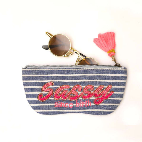 Embroidered Glasses Case, Embroidered Eyeglass Cover, Embroidered Eyewear Case