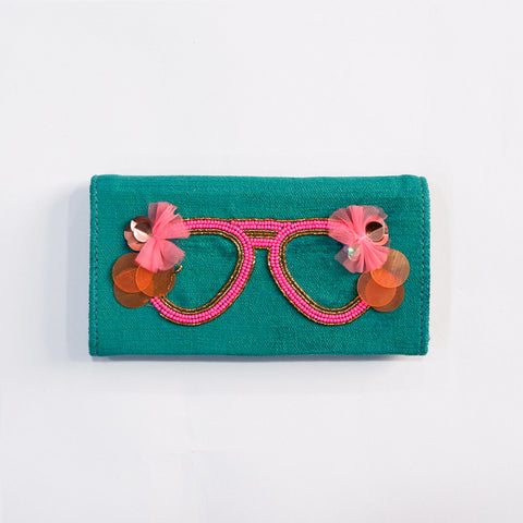 Embroidered Sunglass Cover, Embroidered Sunglass Case