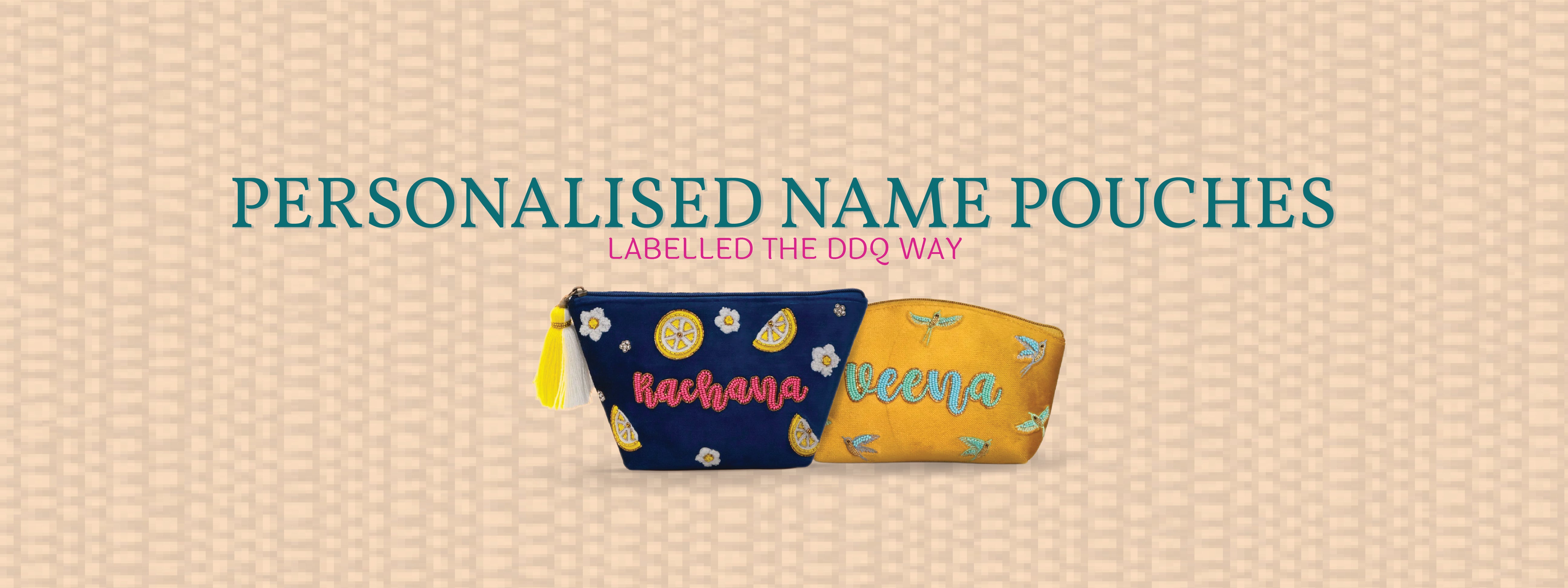 Name Pouches | Personalised Zipper Pouches – Desi Drama Queen