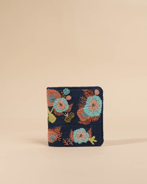 Blessed Blue Snap Button Wallet