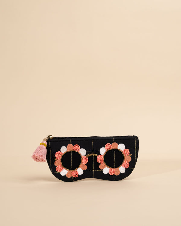 Clara Black- Peach Sunglass Cover