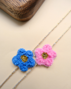 Embroidered Rakhi Magnet - Blue Pink Combo