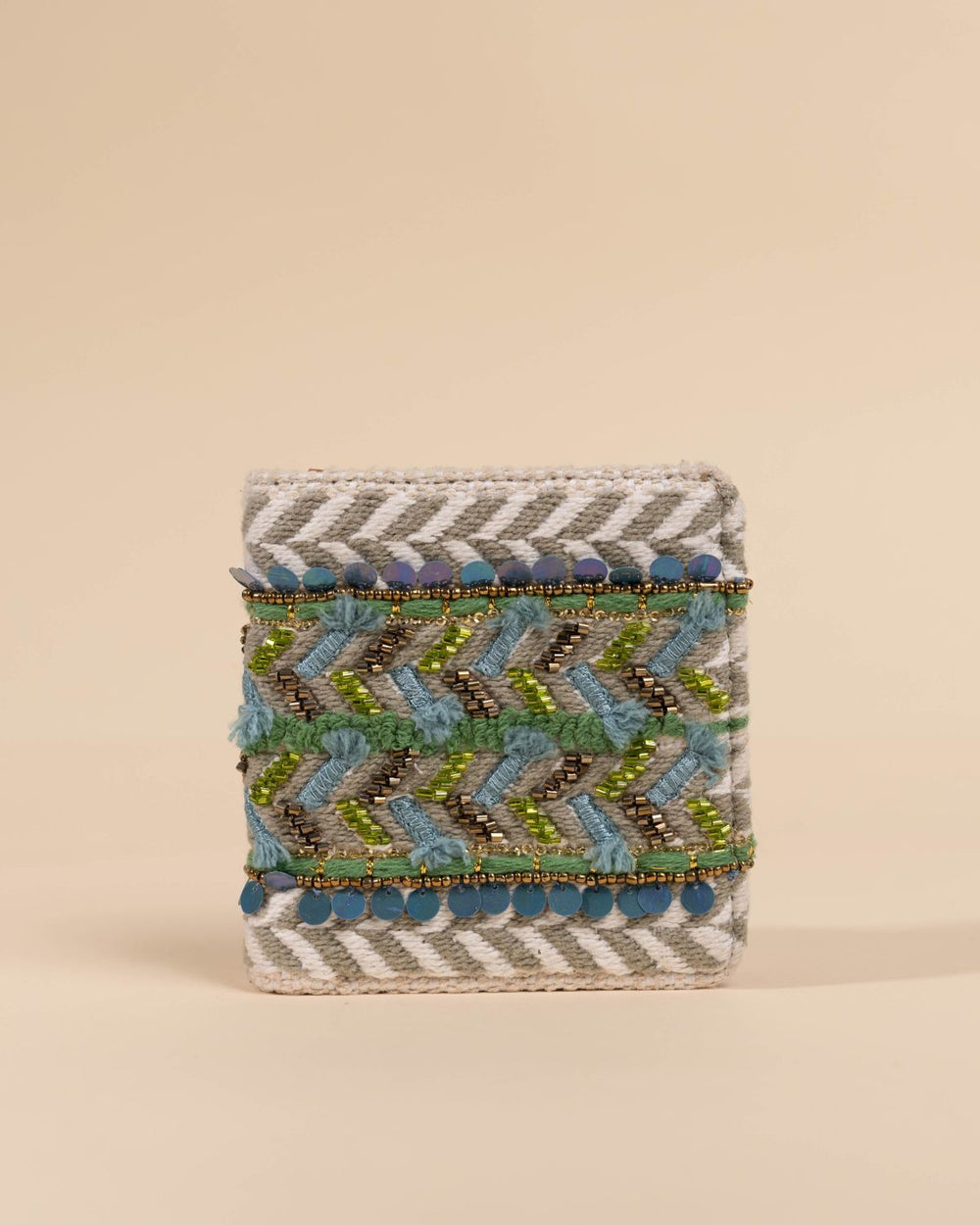Green Leaves Snap Button Wallet