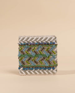 Green Leaves Snap Button Wallet