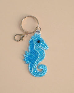 SEA HORSE SKY BLUE- KEY RING / CHARM