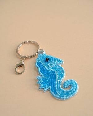 SEA HORSE SKY BLUE- KEY RING / CHARM