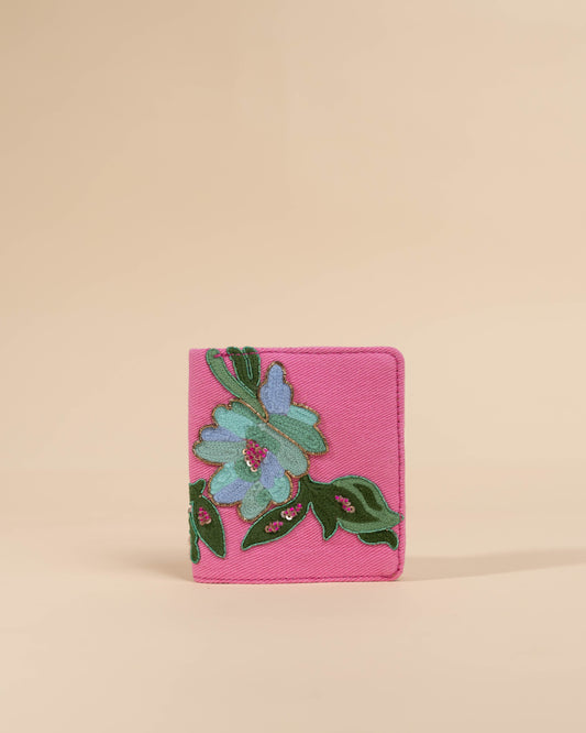 Anisa Pink Snap Button Wallet