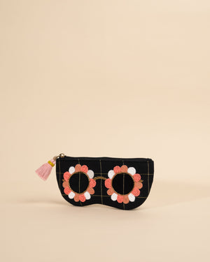Clara Black- Peach Sunglass Cover