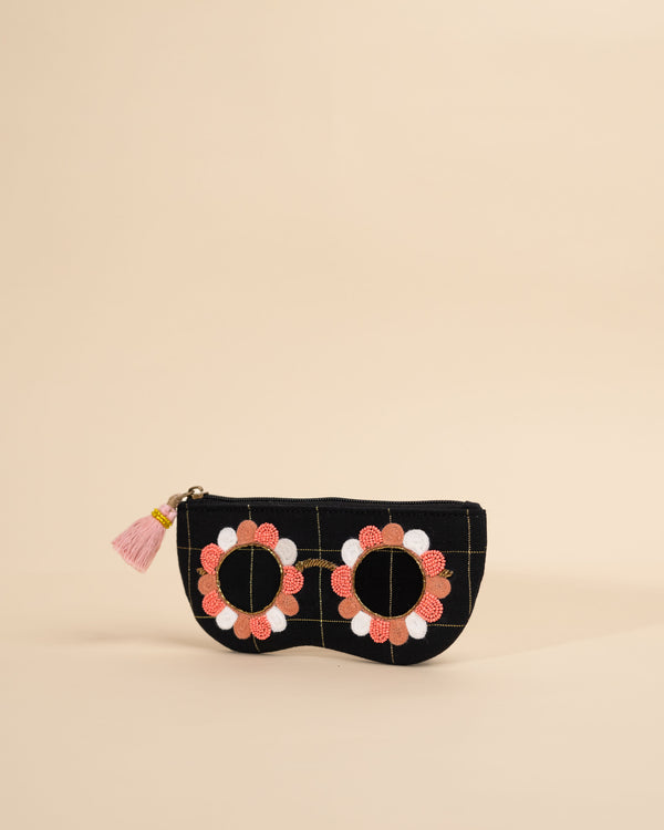 Clara Black- Peach Sunglass Cover