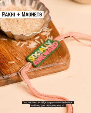 Embroidered Rakhi Magnet - Socially Awkward