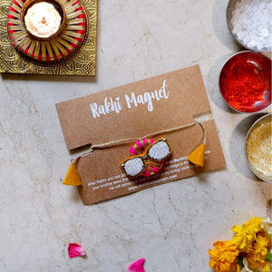 Rakhi Magnets- White Chashmish Lumba
