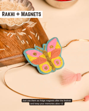 Embroidered Rakhi Magnet - Butterfly