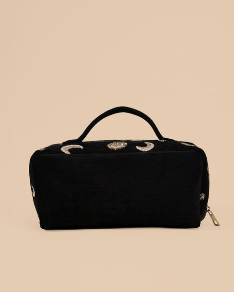 Black Moon Star Makeup Bag – Astrology-Inspired Beauty Case