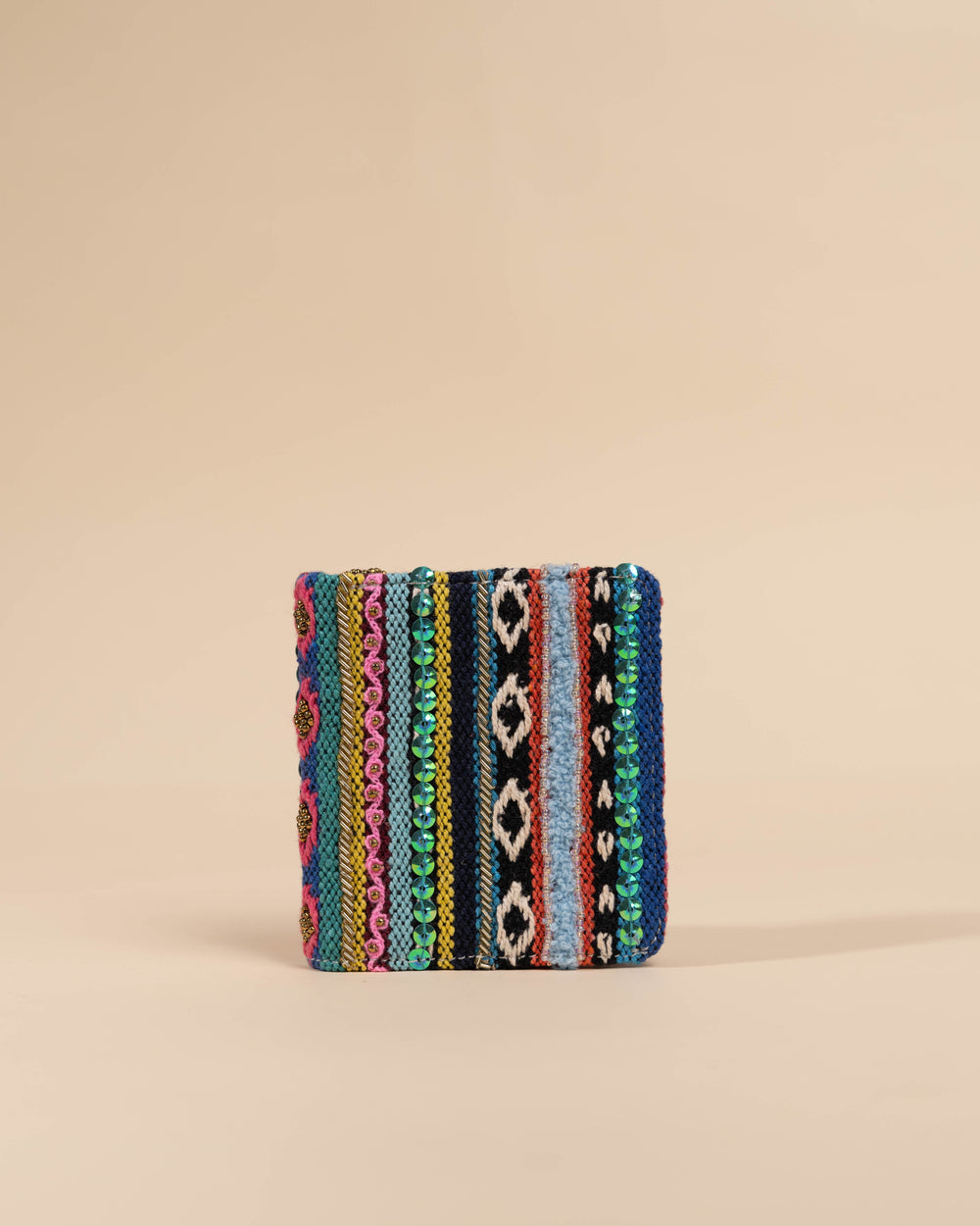 Multi Boho Snap Button Wallet