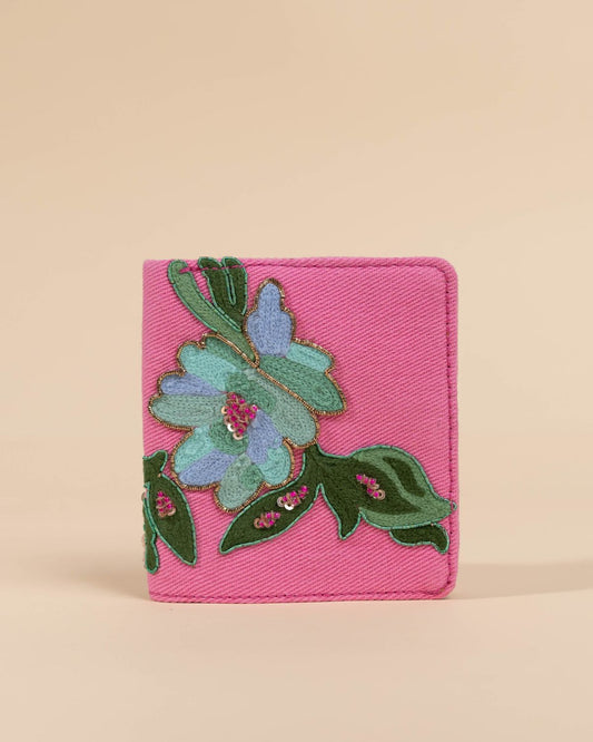 Anisa Pink Snap Button Wallet