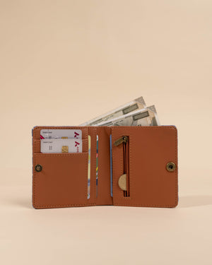 Green Leaves Snap Button Wallet
