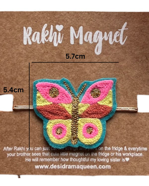 Embroidered Rakhi Magnet - Butterfly