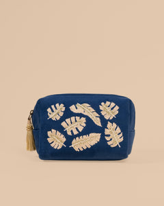 Gold Leaves Makeup Pouch