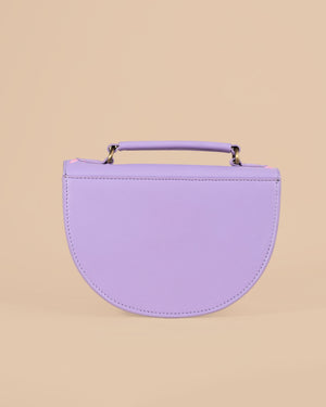 Rexine Floral Purple Sling Bag