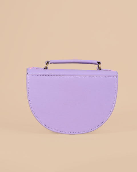 REXINE FLORAL PURPLE SLING BAG