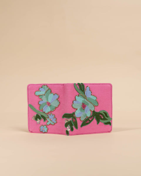 Anisa Pink Snap Button Wallet