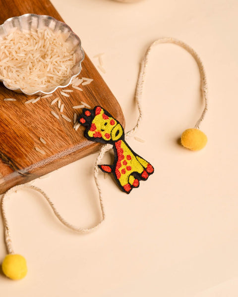 Embroidered Rakhi Magnet - Giraffe