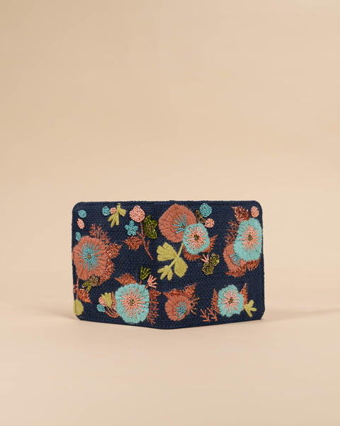 Blessed Blue Snap Button Wallet
