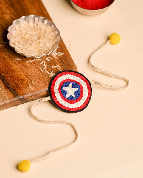Embroidered Rakhi Magnet - Captain America l