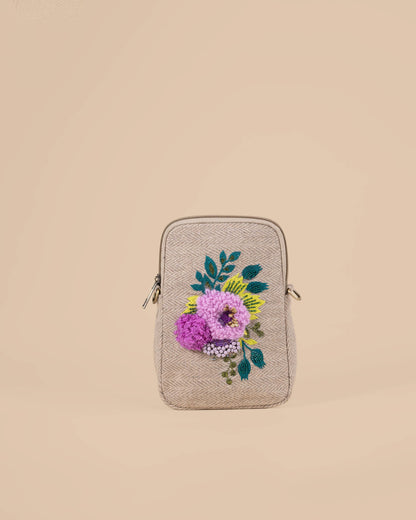 FLORAL PHONE SLING BAG