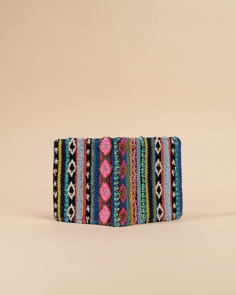 MULTI BOHO SNAP BUTTON WALLET