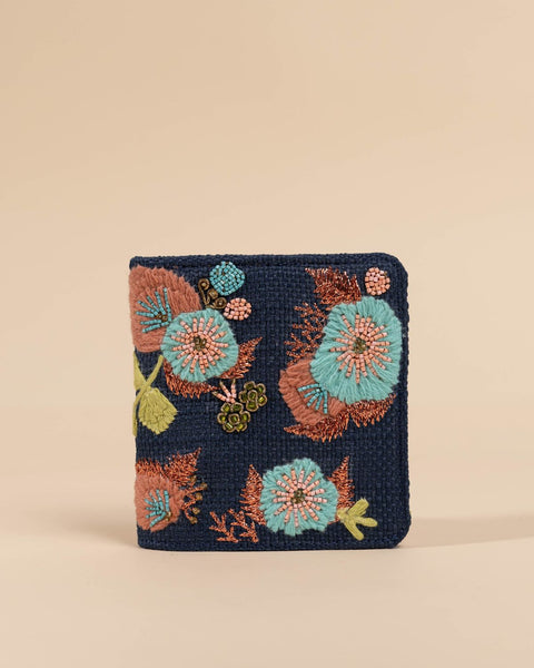 Blessed Blue Snap Button Wallet