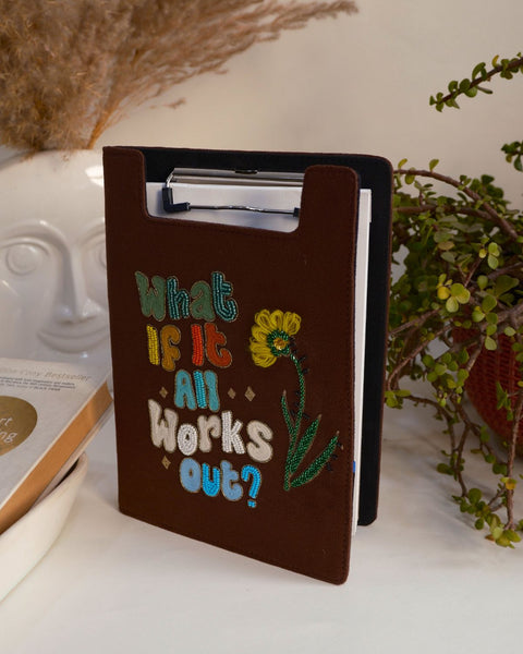 handmade cardboard diary