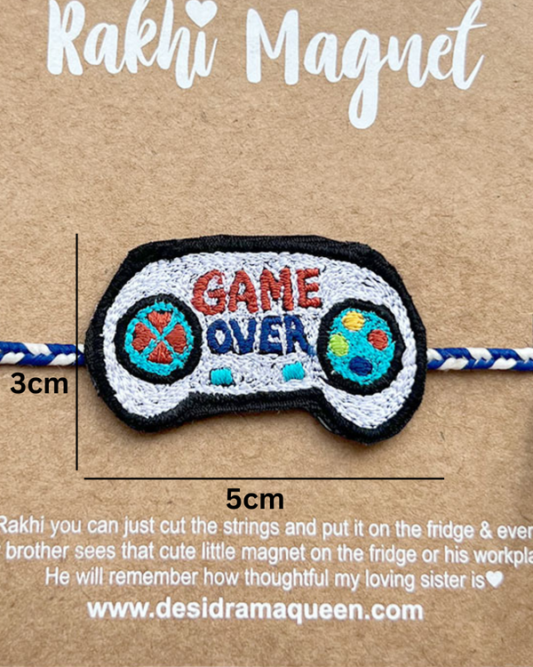 Embroidered Rakhi Magnet -  Game Over