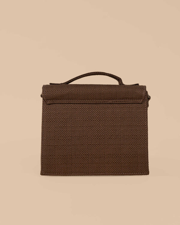 Bird Sling Bag-Brown (Embroidered)