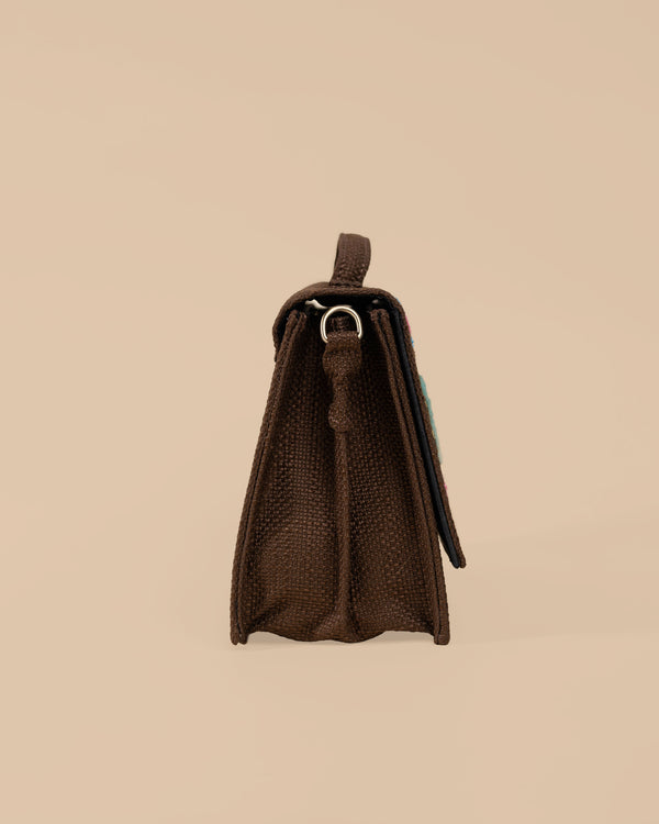 Bird Sling Bag-Brown (Embroidered)
