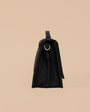 Bird Sling Bag-Black (Embroidered)
