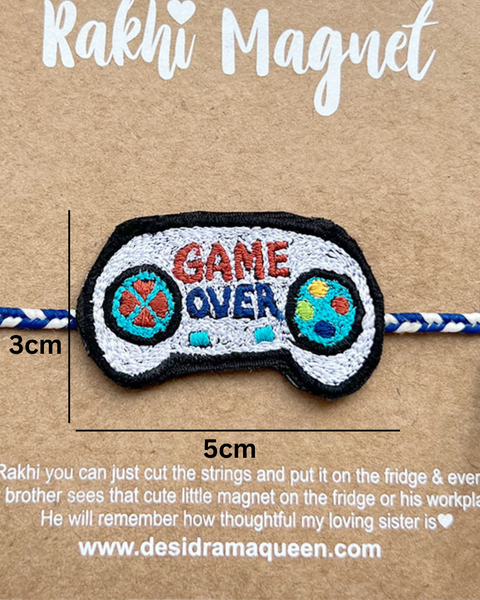 Embroidered Rakhi Magnet -  Game Over