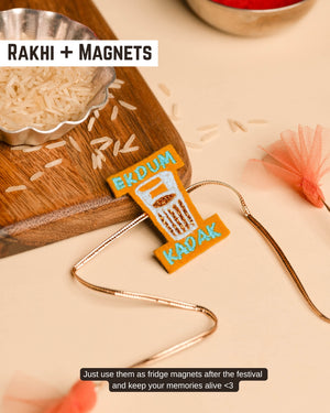 Embroidered Rakhi Magnet -  Ekdum Kadak