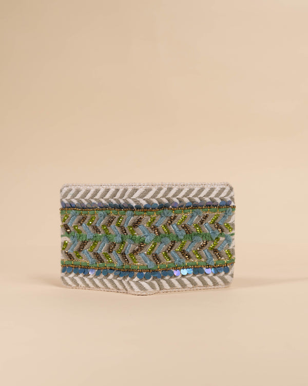 Green Leaves Snap Button Wallet