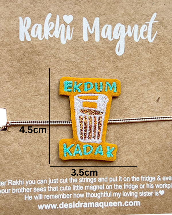 Embroidered Rakhi Magnet -  Ekdum Kadak