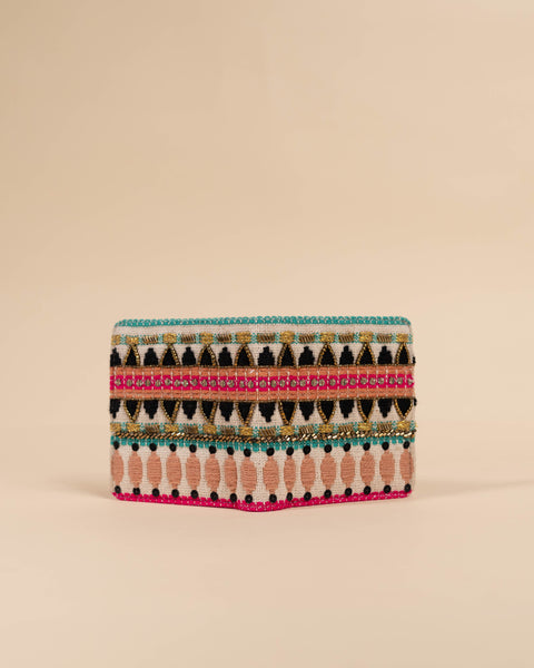 RUSTIC BOHO SNAP BUTTON WALLET