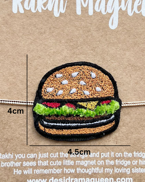 Embroidered Rakhi Magnet -  Burger