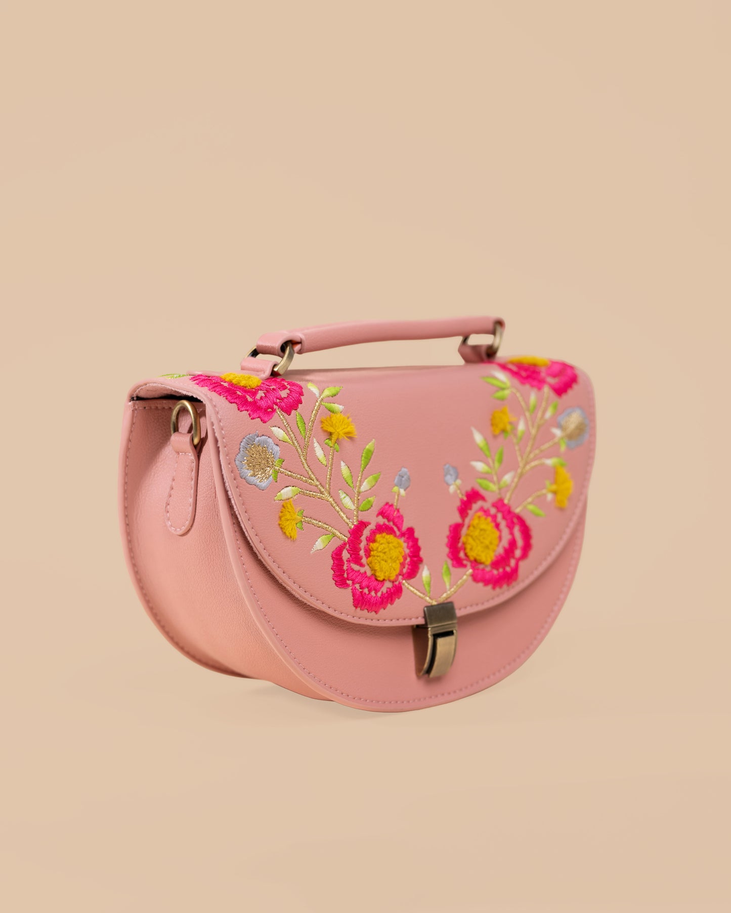 New Rexine Floral Peach