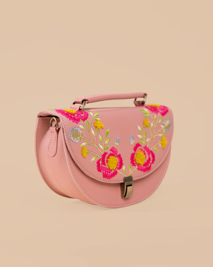 New Rexine Floral Peach