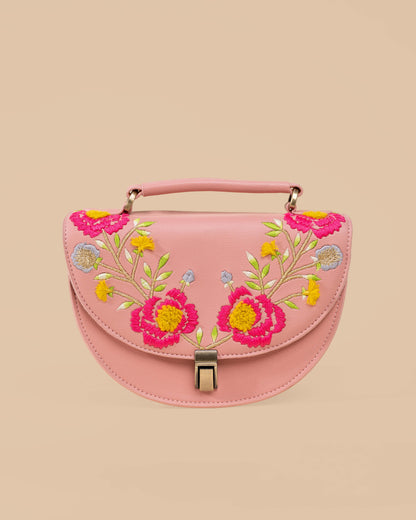 New Rexine Floral Peach