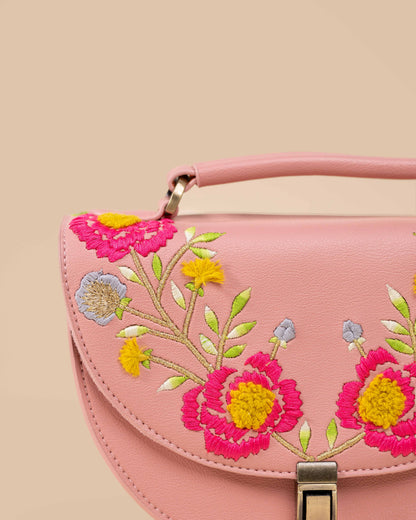 New Rexine Floral Peach