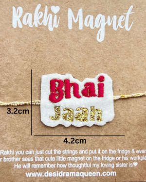Embroidered Rakhi Magnet -  Bhai Jaan