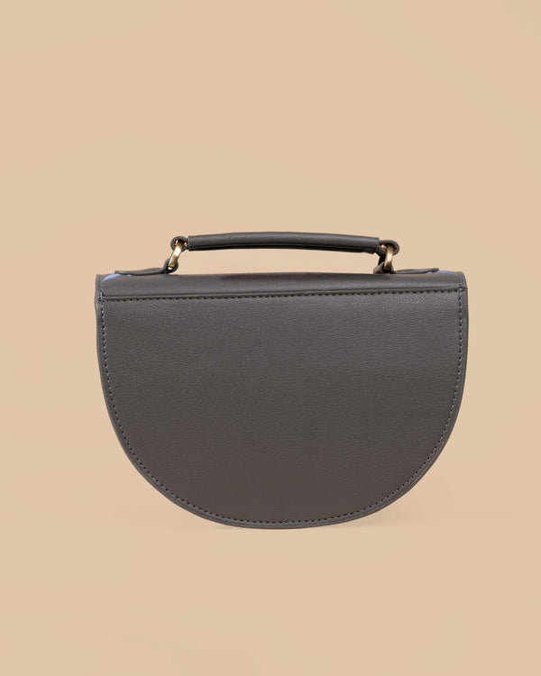 Rexine Floral Grey Sling Bag