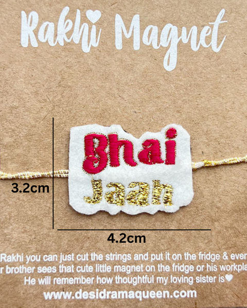 Embroidered Rakhi Magnet -  Bhai Jaan