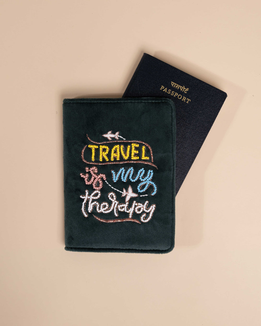 Travel Is My Therapy Passport Cover